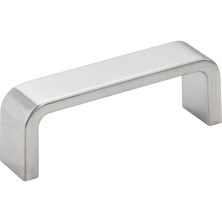 Elements 3" Center-to-Center Brushed Chrome Square Asher Cabinet Pull 193-3BC
